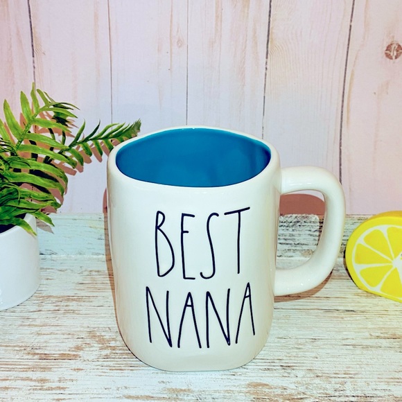 Rae Dunn BEST NANA mug with turquoise interior - Picture 2 of 4
